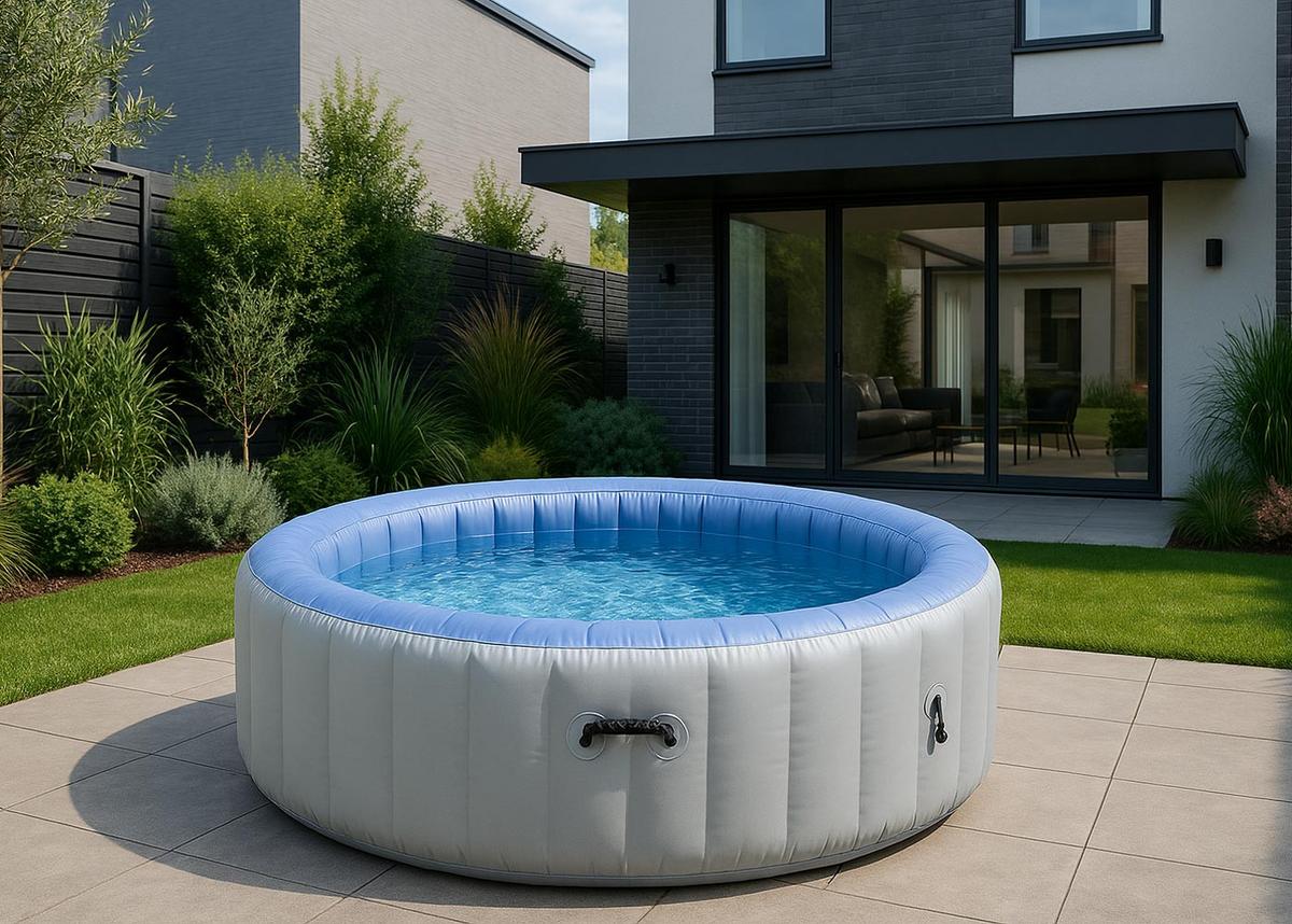 WHIRLPOOL rund Grau - Grau, Kunststoff (198/65/198cm) - MCW