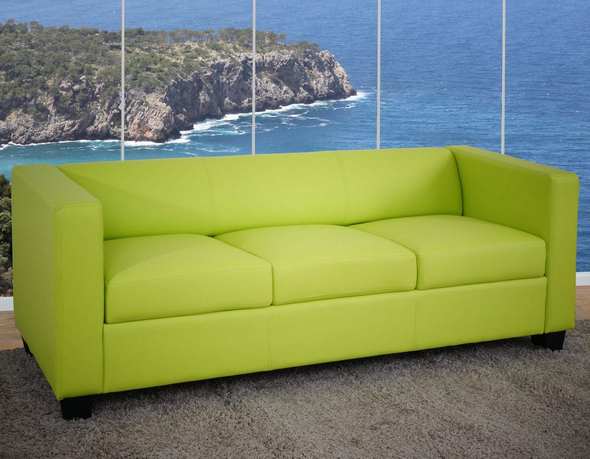 3ER SOFA Hellgrün - Hellgrün, Textil (191/70/75cm) - MCW