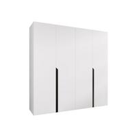 DREHTÜRENSCHRANK Mila I 200 - Schwarz/Weiß, Holzwerkstoff/Kunststoff (200/202/52cm) - MIRJAN24