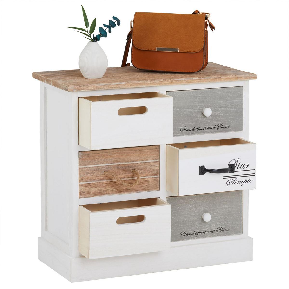 KOMMODE SALVA weiß - Weiß, Holz (54/51/27cm) - CARO-Möbel