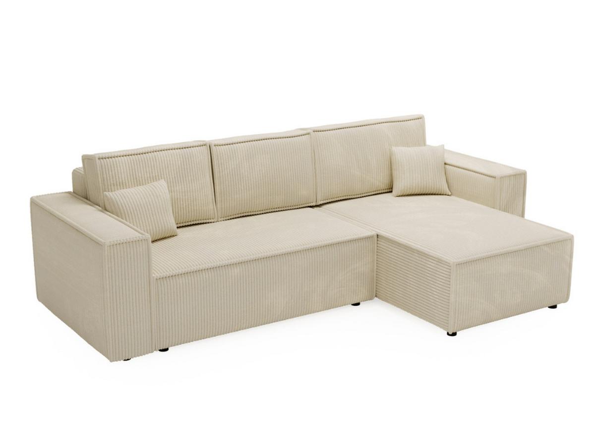 ECKSOFA Prato XL Beige - Beige/Schwarz, Holz/Kunststoff (280/170cm) - Graingold