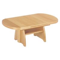 FUNKTIONSTISCH Calogera höhenverstellbar und ausziehbar 90(130,5) x 65 x 56-75 Couchtisch massiv Buche - Buchefarben, Holz (90/65/56cm) - 58aufmkessel