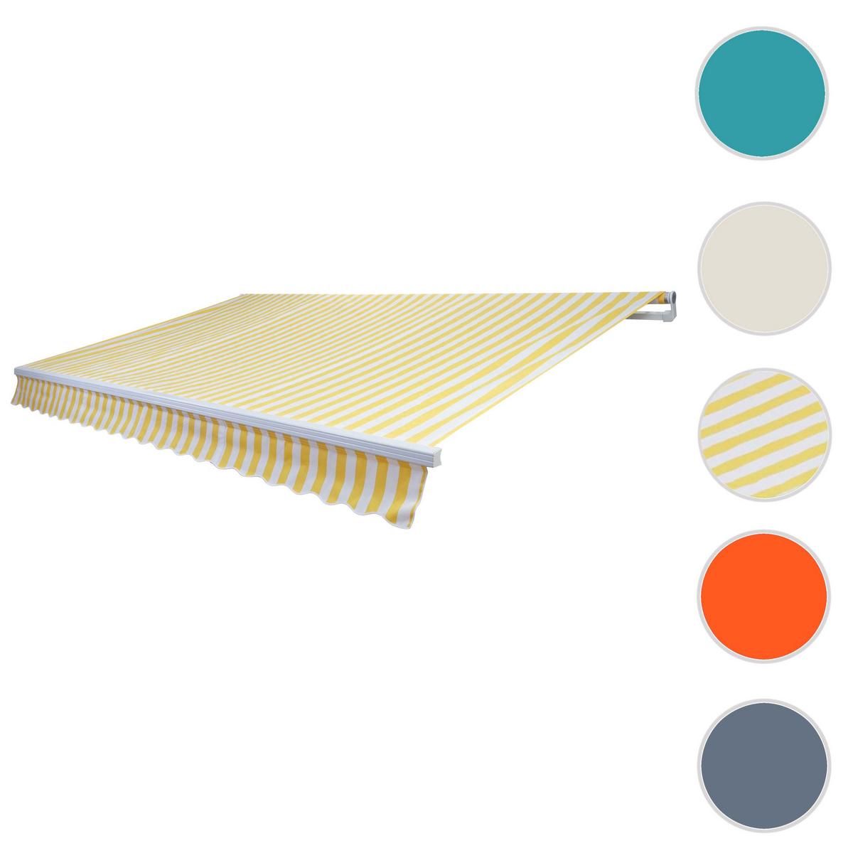 ALU-MARKISE Gelb, Weiß - Gelb/Weiß, Textil (400/18/300cm) - MCW