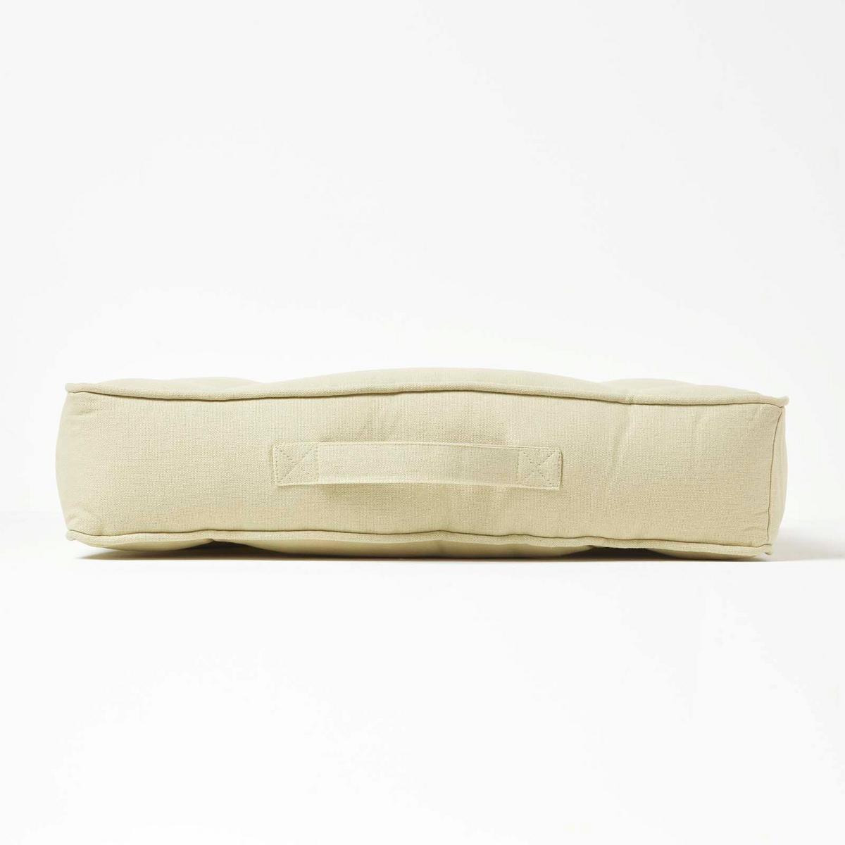 SITZKISSEN mit Aussparung hellgrün 50/50/10 cm – Entlastungskissen, Baumwolle - Hellgrün, Textil (50/50/10cm) - Homescapes
