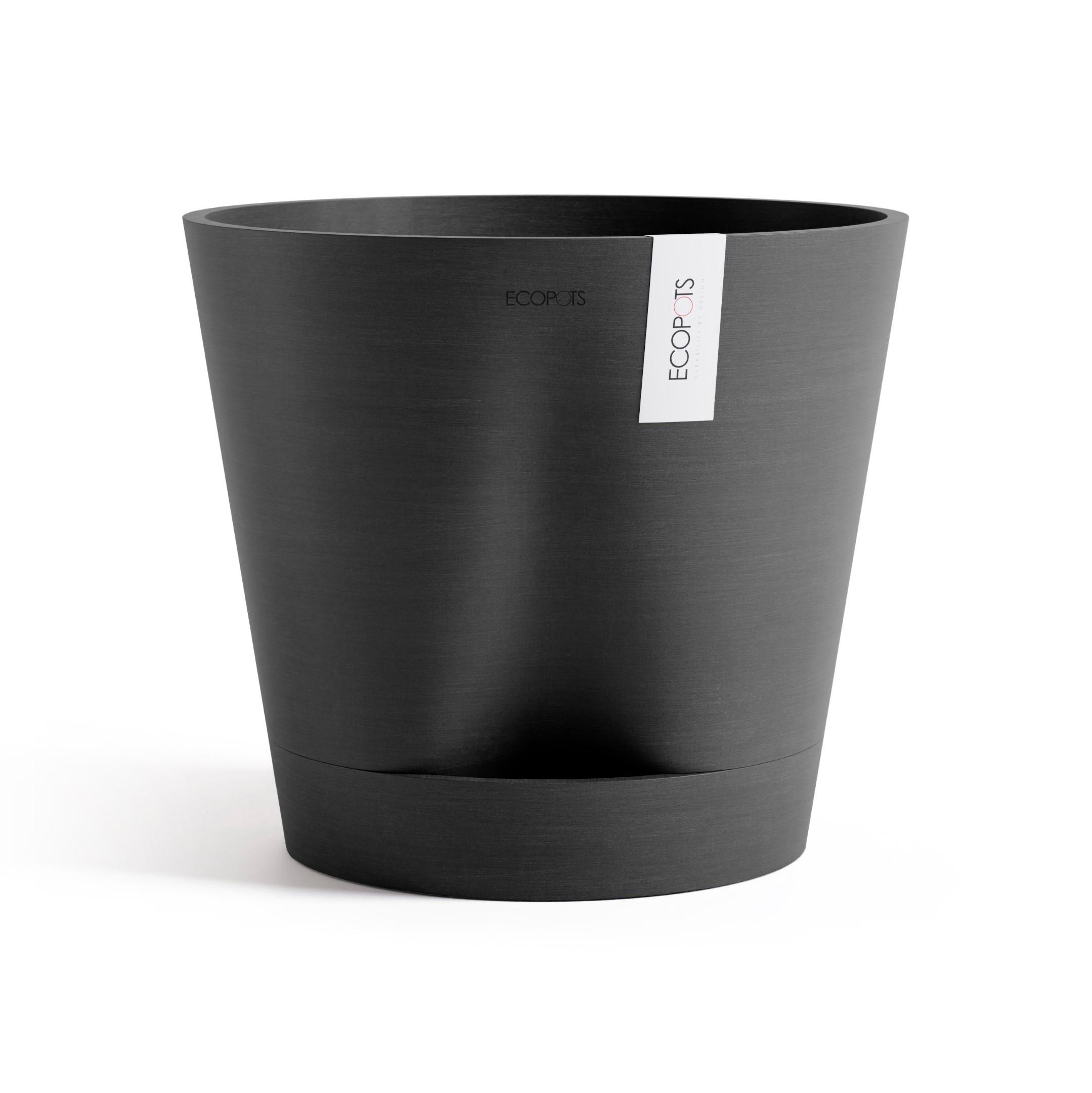 BLUMENTOPF Venice 40,2/35,7 cm Dunkelgrau - Dunkelgrau, Kunststoff (40.2/35.7cm) - Ecopots