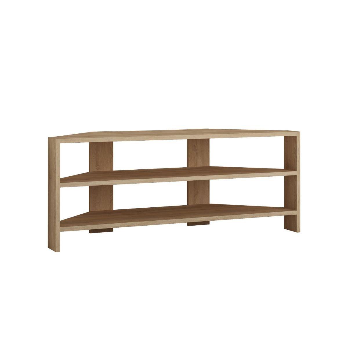 TV-ECKMÖBEL 3 Regale L114 cm - Thales - Eichefarben, Holzwerkstoff (36/45/114cm) - Calicosy