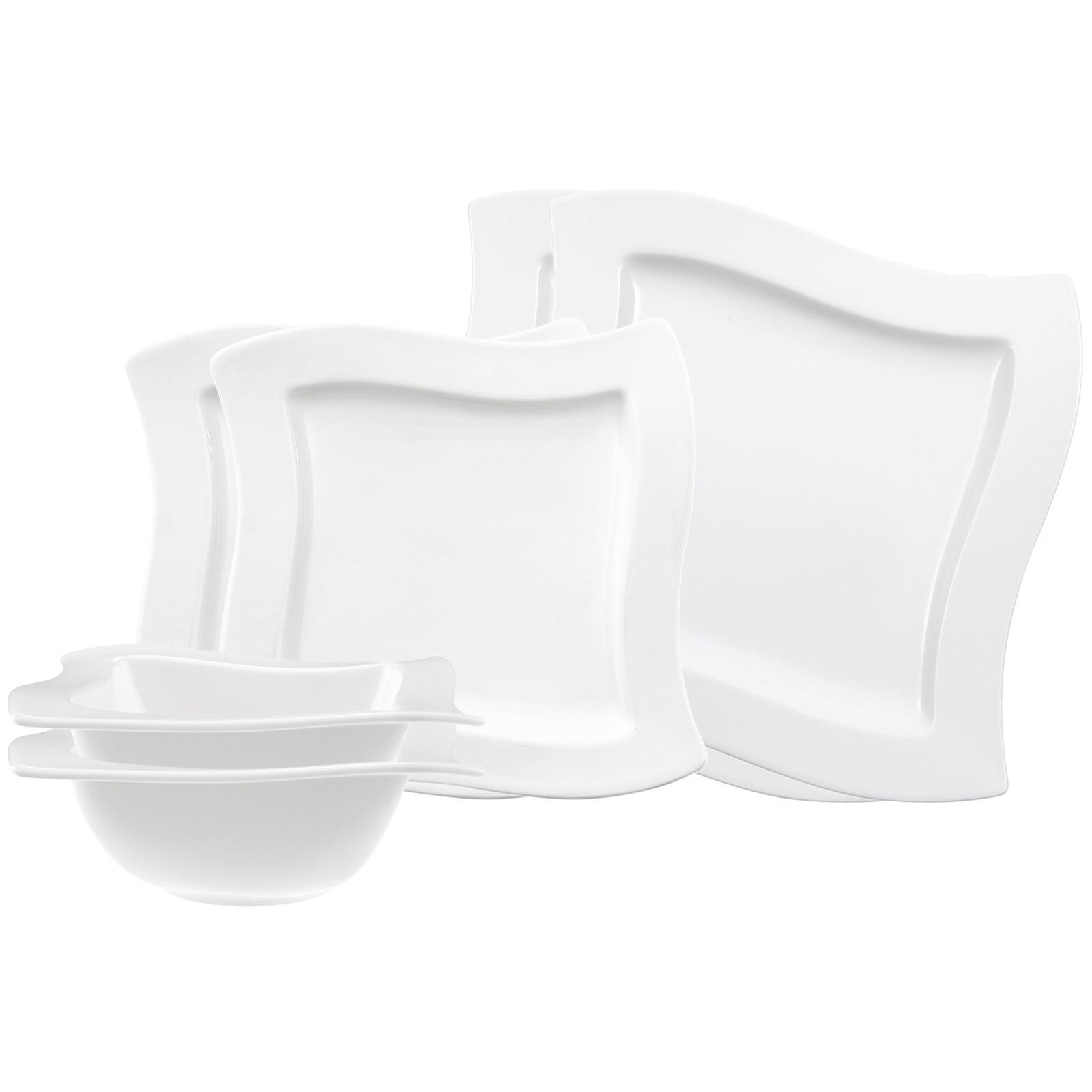 BASIC-SET NewWave weiß 6-tlg. - Weiß, Keramik (2/2/2cm) - Villeroy & Boch