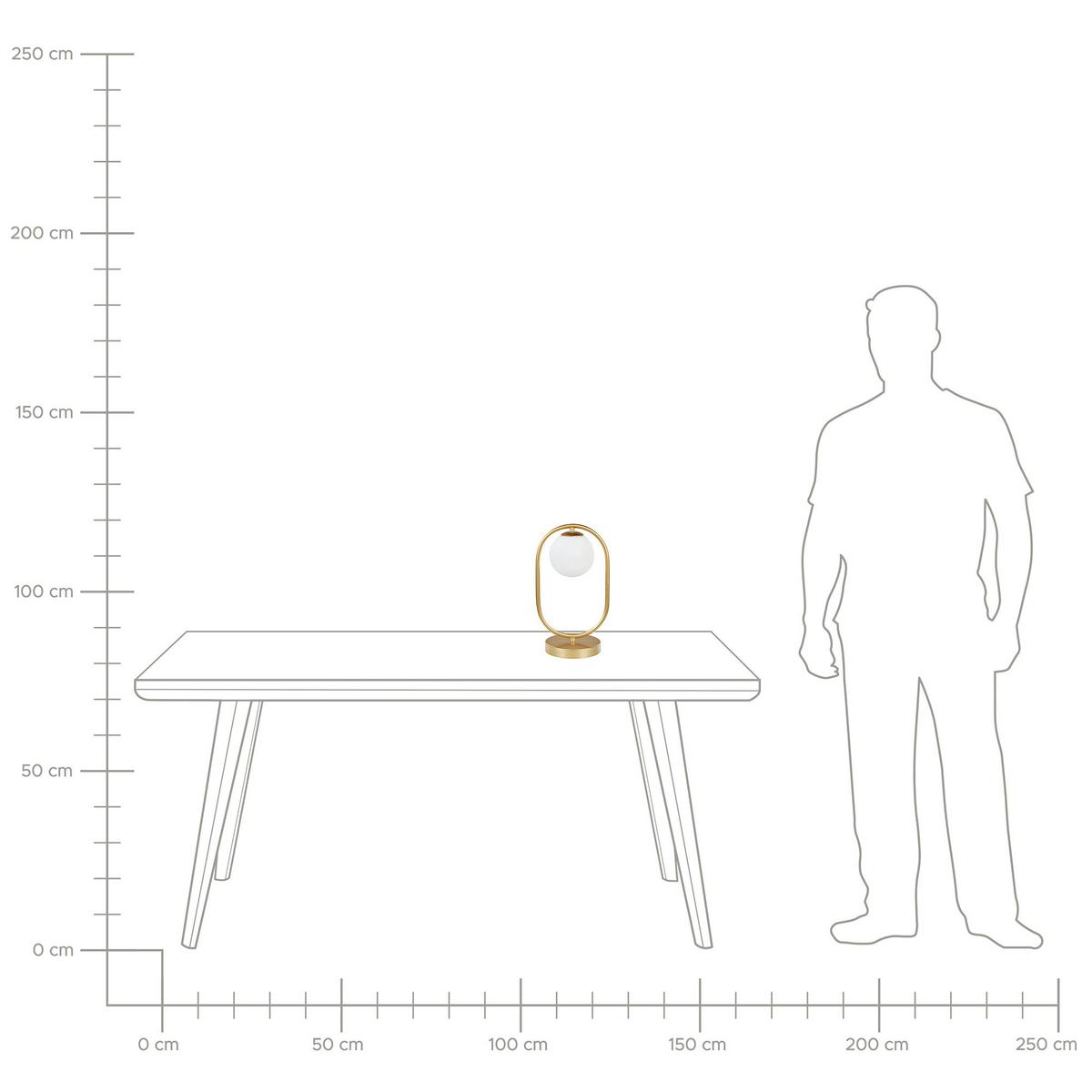 TISCHLAMPE Yankee 14/14/35 cm - Goldfarben, Metall (14/14/35cm) - Beliani