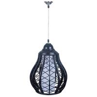 LAMPE, schwarz, 31x41cm - Schwarz, Naturmaterialien (30.5/30.5/40.6cm) - Wanderlust