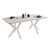 AUSZIEHTISCH DANTON 200/100/76 cm, Weiß / Bianco (Weiß) - Perlmutt/Weiß, Holzwerkstoff/Metall (100/200/76cm) - Idohome