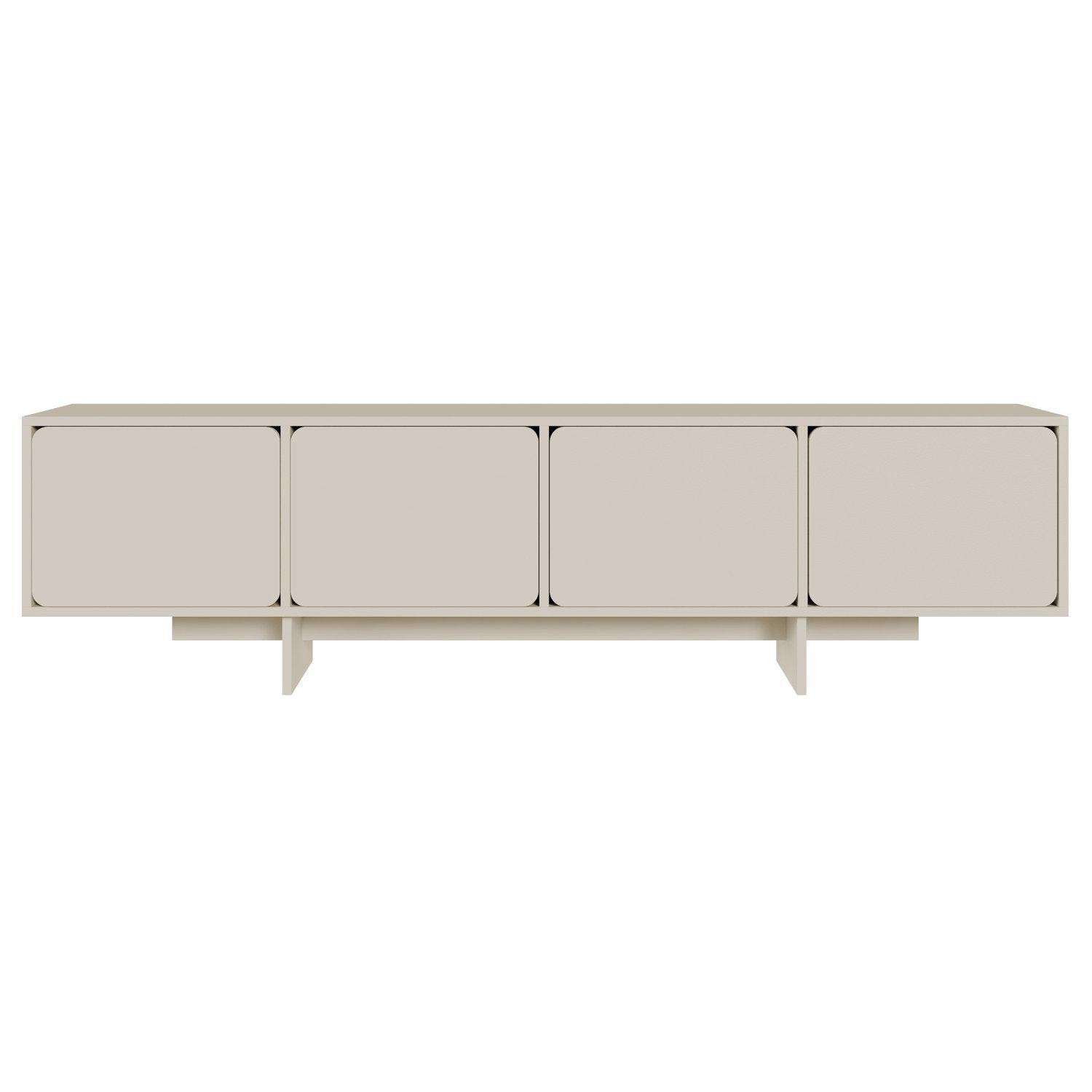 TV-LOWBOARD Wuwu Greige 200 cm - Taupe, Holzwerkstoff (200/55/35cm) - Selsey