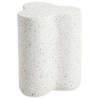 BEISTELLTISCH 32/37 cm Terrazzo Optik Cremeweiß Tellaro - Weiß, Keramik (32/37/46cm) - Beliani