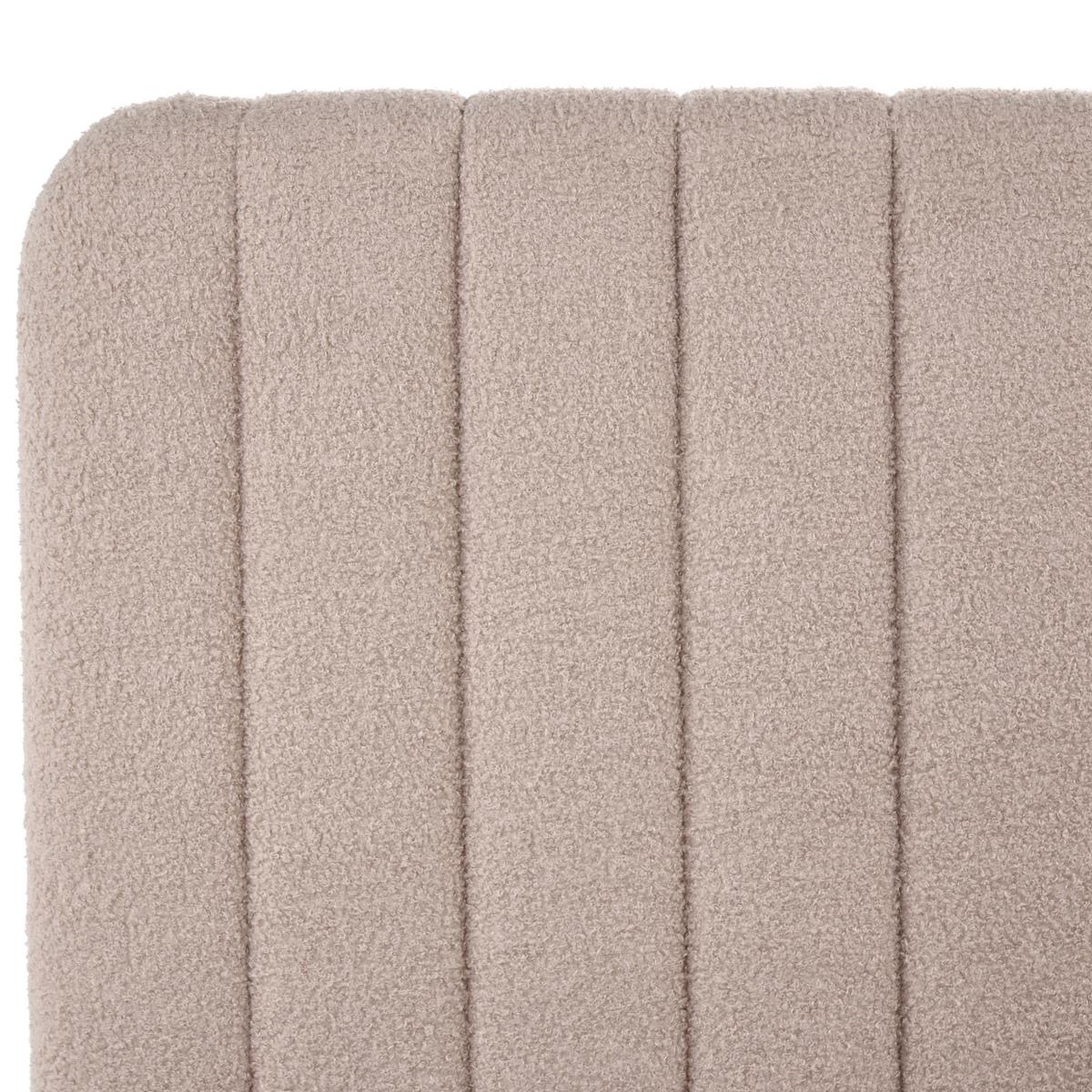BETT mit Stauraum 140/200 Bouclé Beige Lunan - Beige/Schwarz, Textil (140/200cm) - Beliani