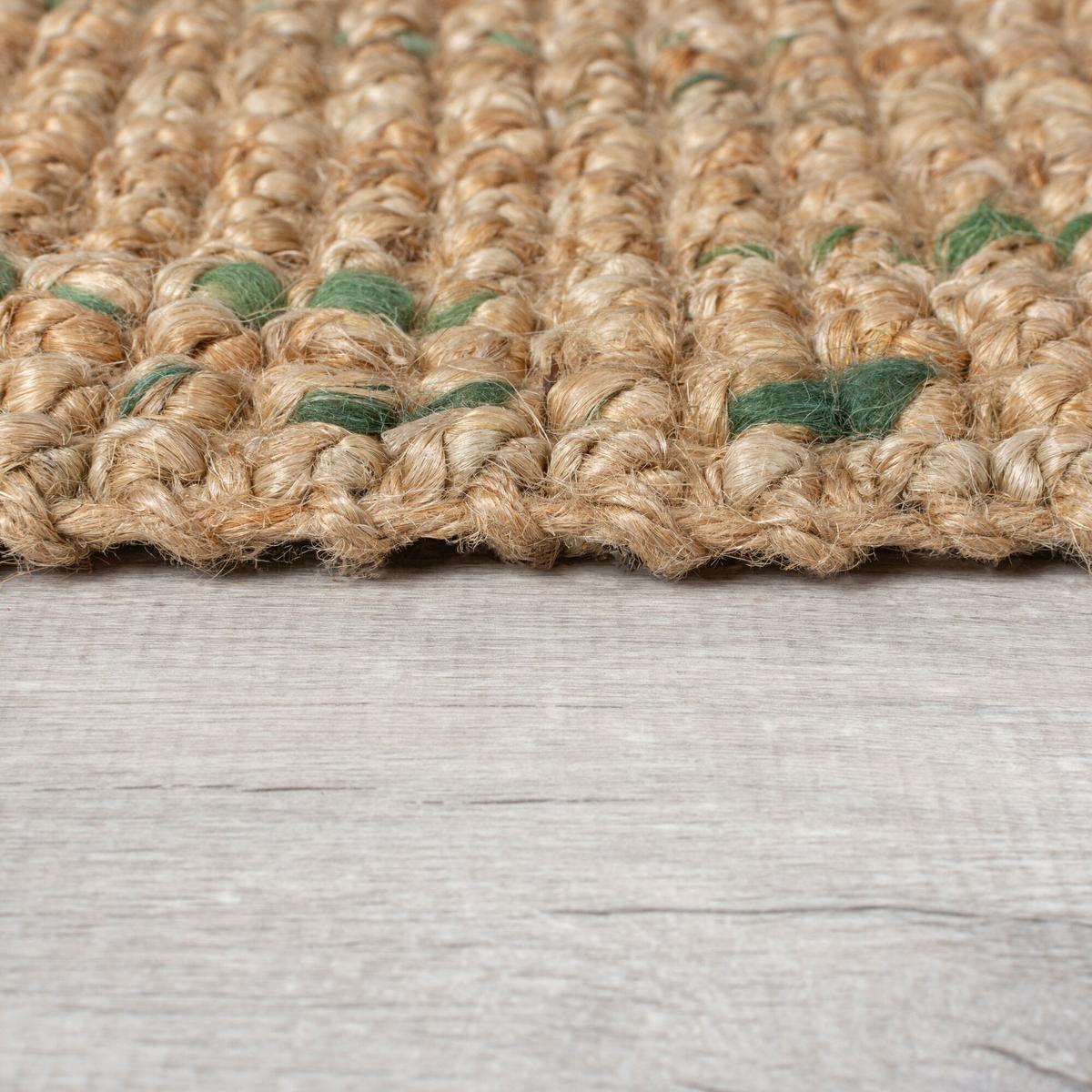 JUTETEPPICH handgewebt ERME, in Naturjute, Natur-Grün, 160 x 230 cm - Beige, Textil (230/160cm) - KADIMA DESIGN