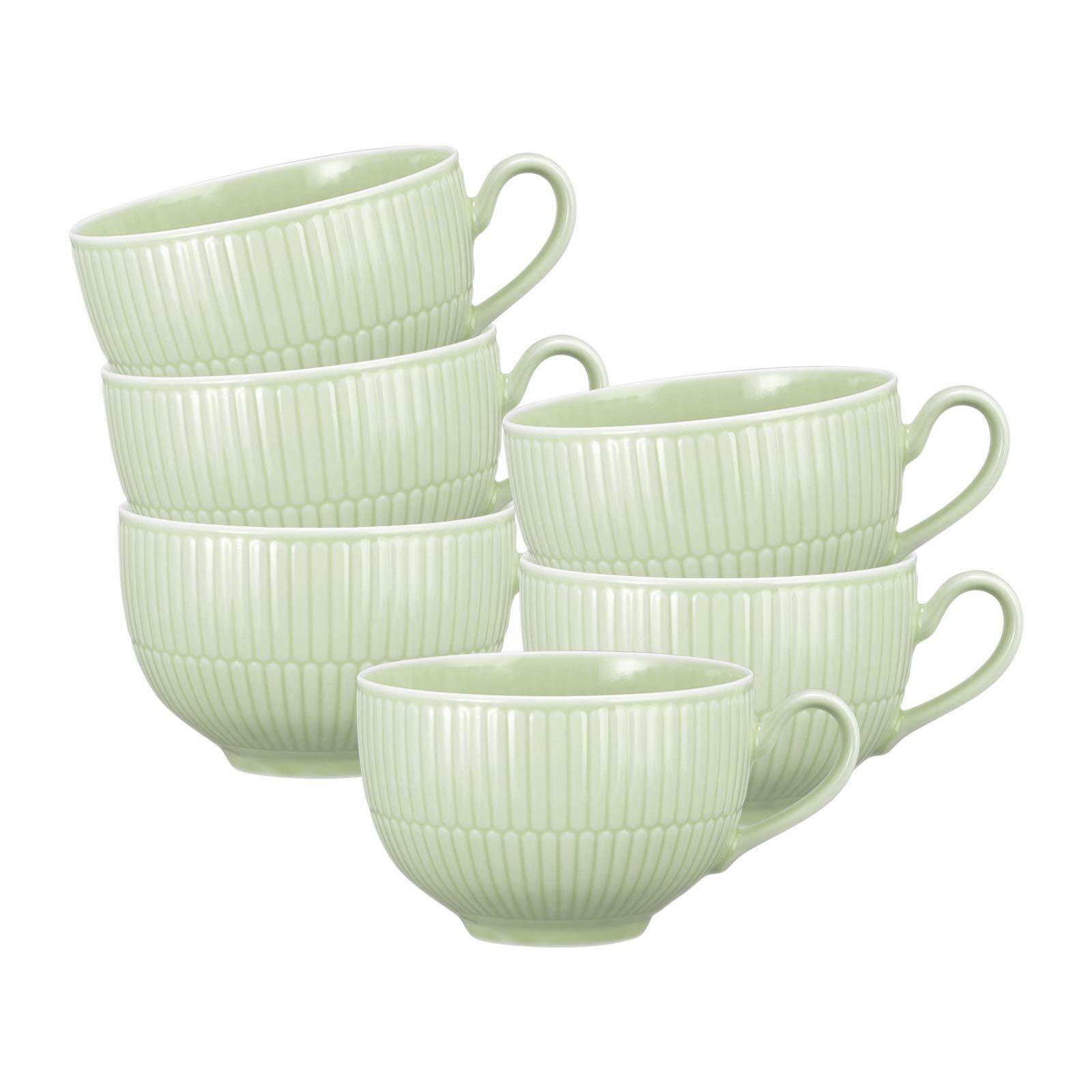 MILCHKAFFEETASSEN Amina Seladon 0,35 l 6er Set - Grün, Keramik (0.35L) - Seltmann Weiden