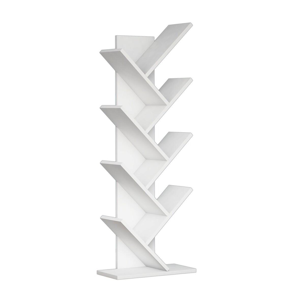 BÜCHERREGAL mit 8 Regalböden 22/46/128,5 cm - Weiß, Holzwerkstoff (46/128.5/22cm) - Calicosy
