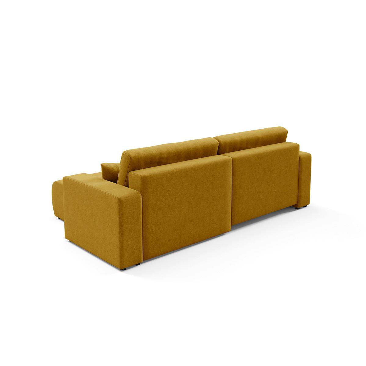 ECKSOFA Giulia 3 Sitzplätze Senfgelb - Gelb, Holz (244/149cm) - Petits-meubles