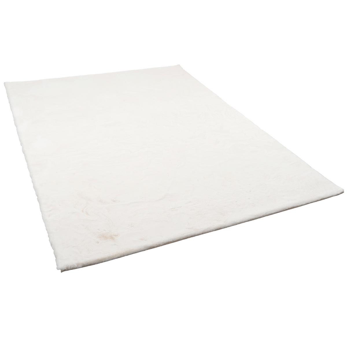 FELLTEPPICH LUXUS SUPER SOFT PLUSH - Weiß, Textil (160/230cm) - Pergamon
