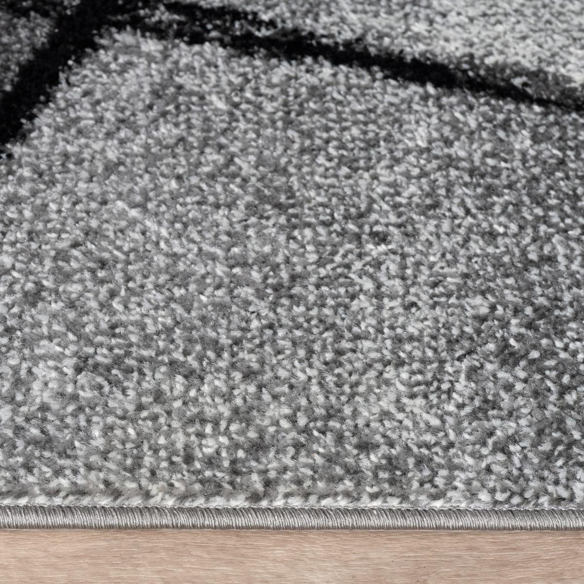 KURZFLORTEPPICH, abstrakt, Dunkelgrau, 120 x 170 cm - Dunkelgrau, Textil (120/170cm) - KADIMA DESIGN