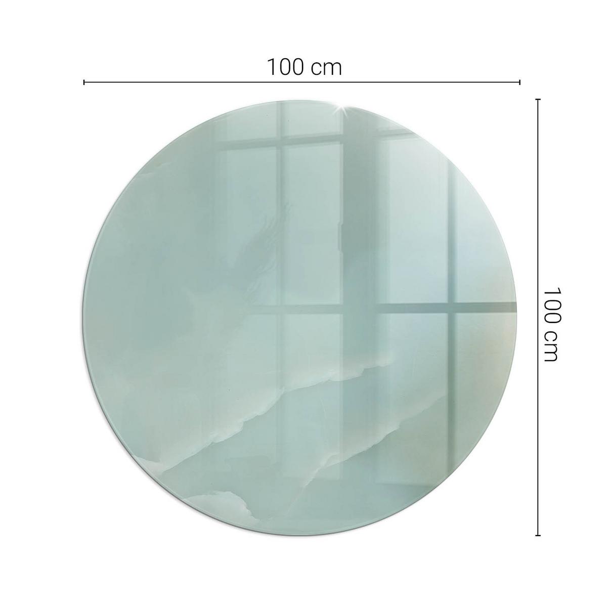 GLASPLATTE für Kamin Ø 100 cm - Türkis, Glas (100/100/0.4cm) - TULUP