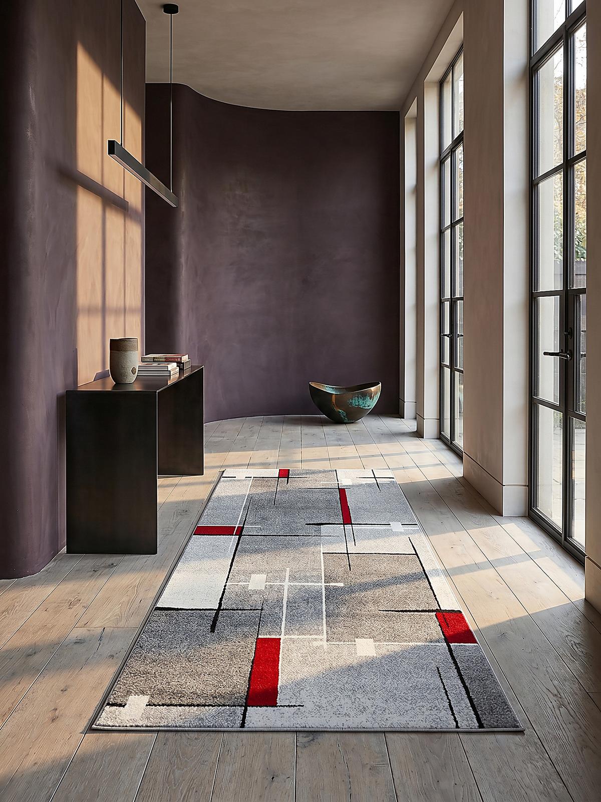TEPPICH Niederflor Patchwork THUR Polypropylen Grau 80 x 140 cm - Grau, Textil (80/140cm) - KADIMA DESIGN