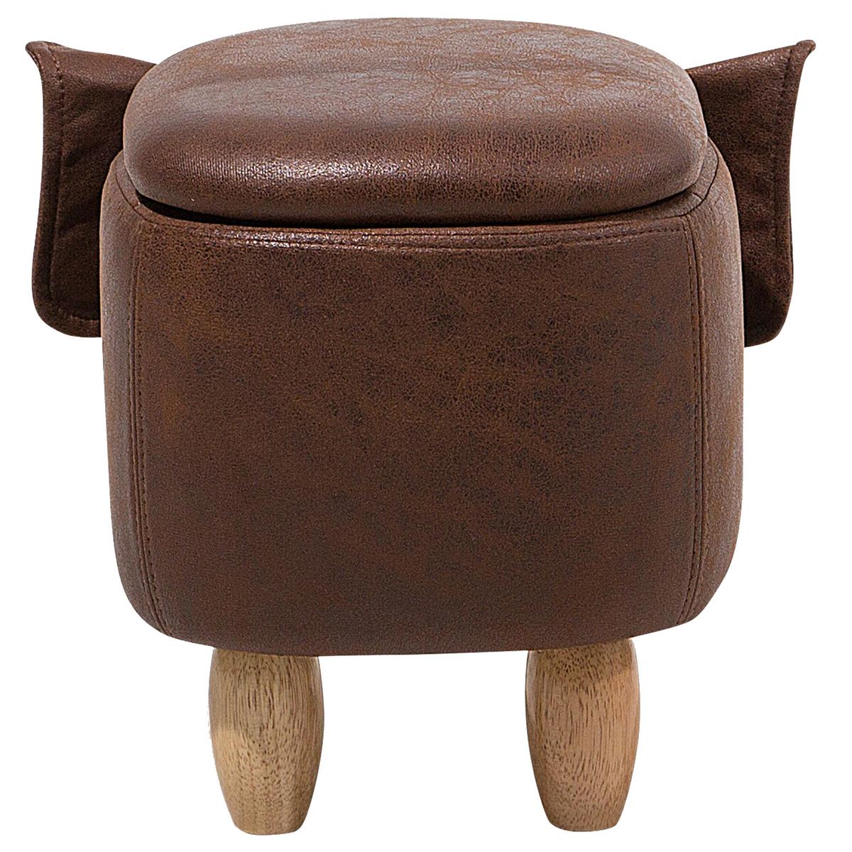 HOCKER Elephant 32/70/35 cm - Braun, Kunststoff/Textil (70/35/32cm) - Beliani