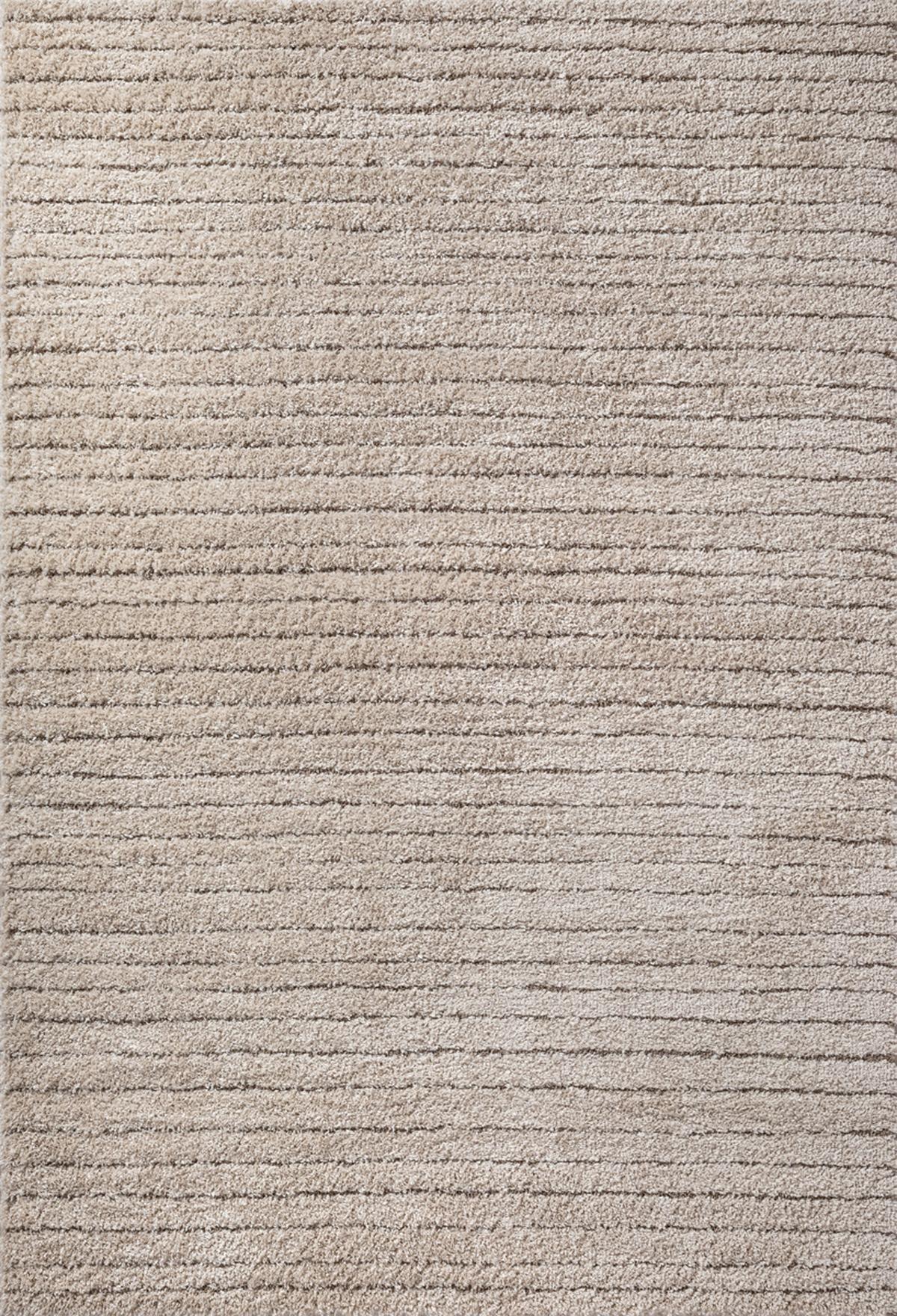 HOCHFLORTEPPICH Streifen ATRIO Polypropylen Beige 120 x 170 cm - Beige, Textil (120/170cm) - KADIMA DESIGN