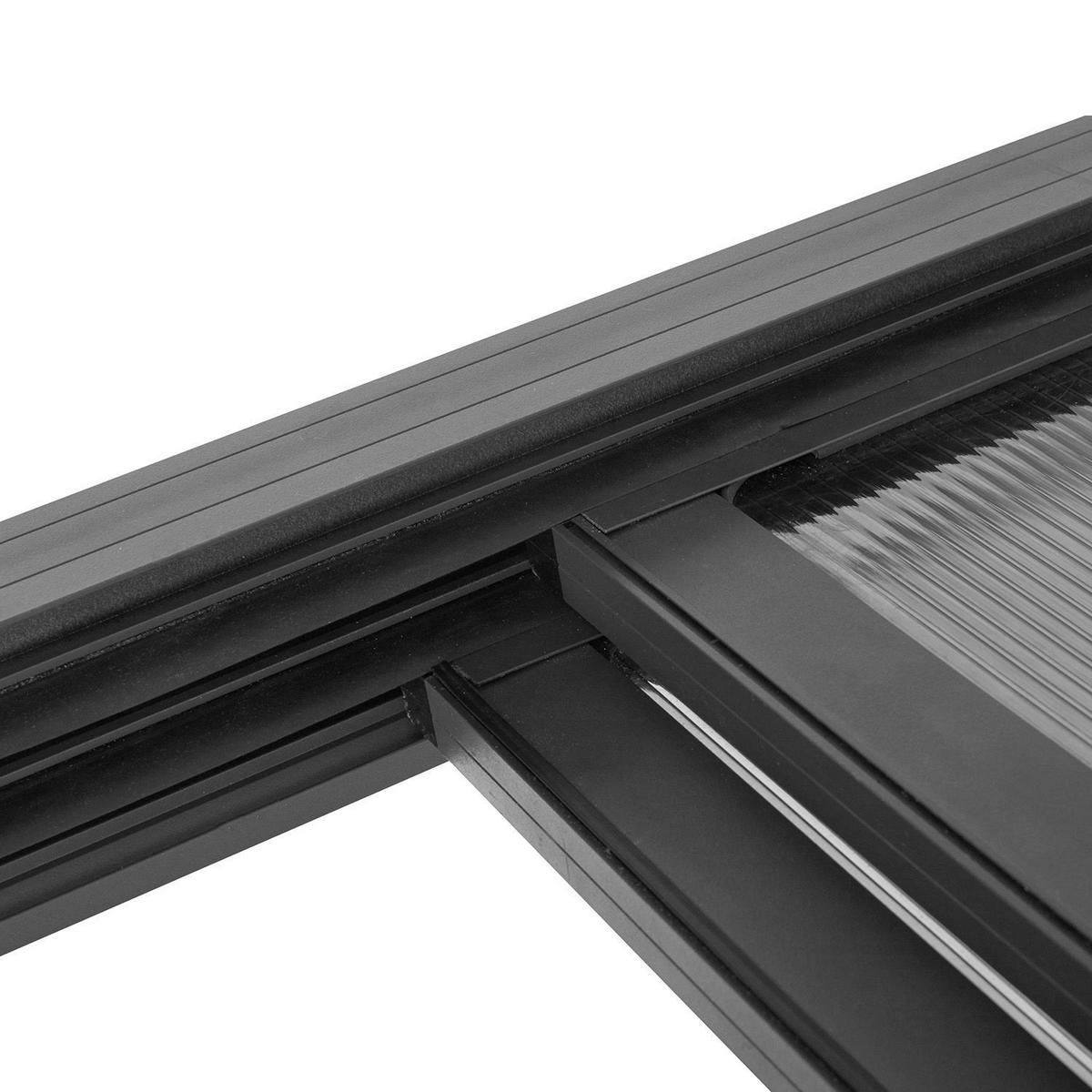 TERRASSENDACH Jakarta 4x3m dunkelgrau mit Polycarbonatplatten - Dunkelgrau, Metall (300/254/400cm) - Juskys