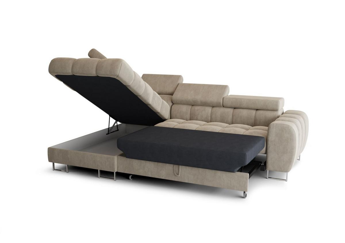 ECKSOFA Bastien Mit Schlaffunktion - Grün, Holzwerkstoff/Textil (170/260cm) - Fun Möbel