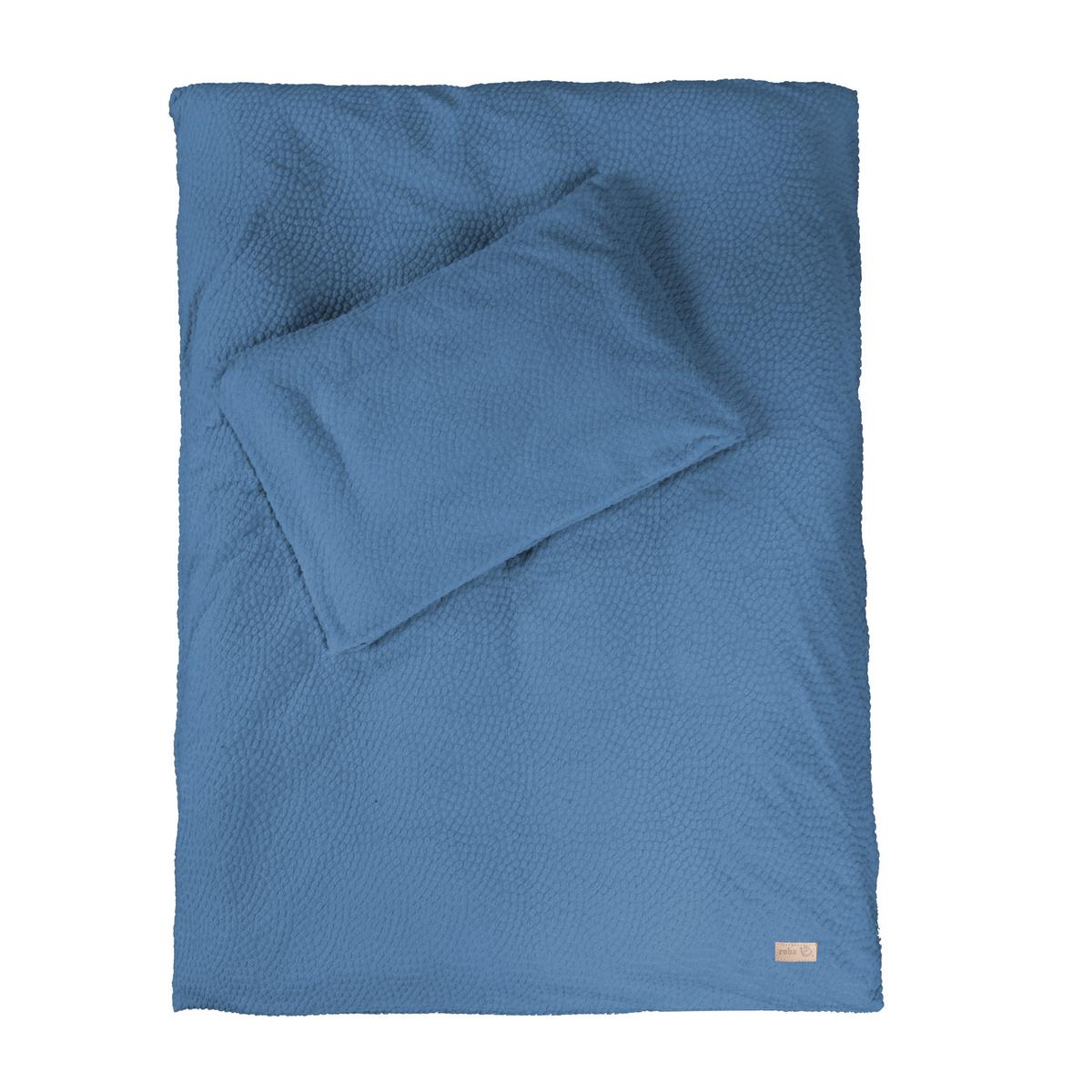 BABYBETTWÄSCHE 100x135 cm Seashells indigo - Blau, Textil (100/135cm) - Roba