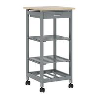 SERVIERWAGEN Biel - Dunkelgrau, Holzwerkstoff (37/76/37cm) - [en.casa]
