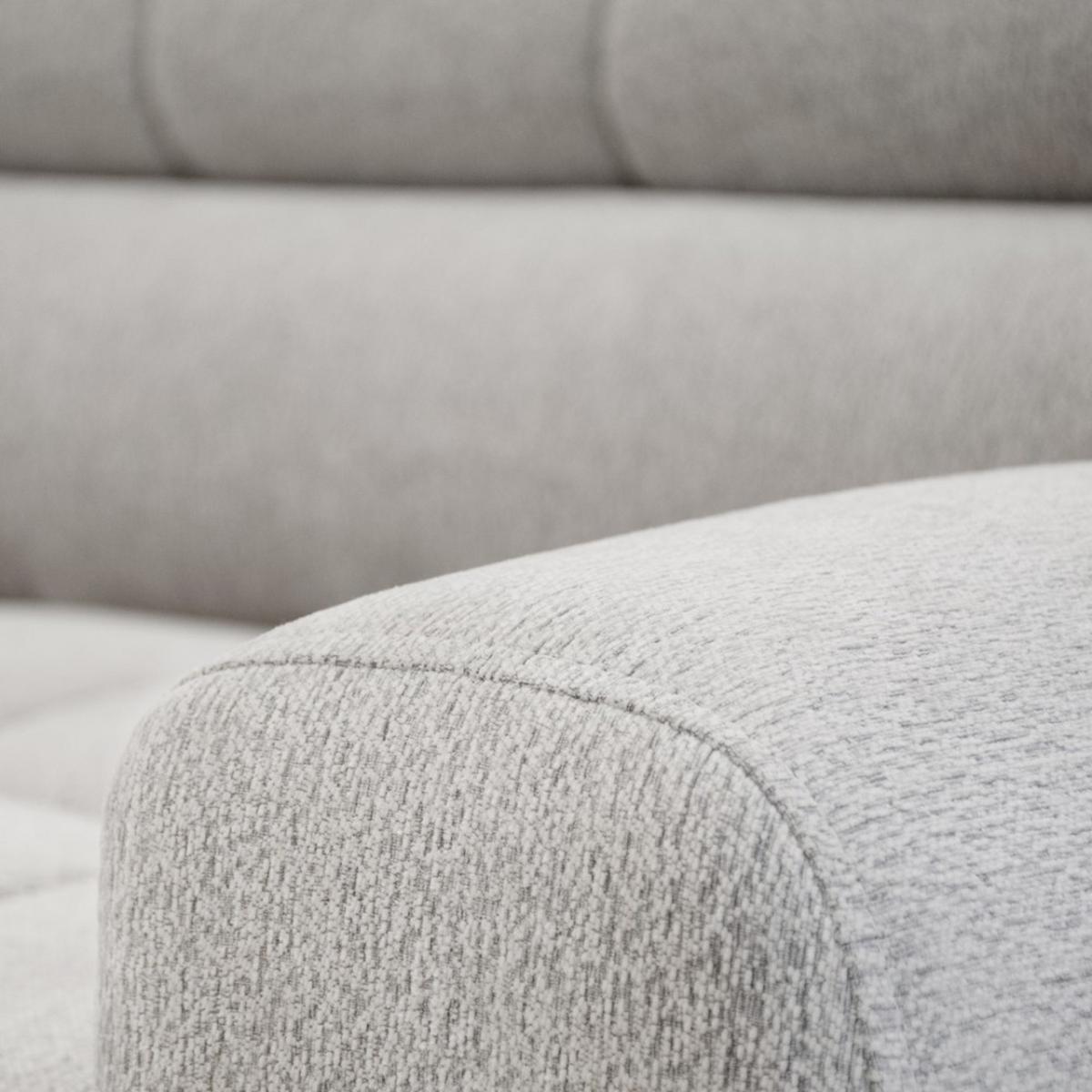 ECKSCHLAFSOFA Vinni Beige, Chenille-Stoff, links - Beige, Textil (265/205cm) - Beautysofa