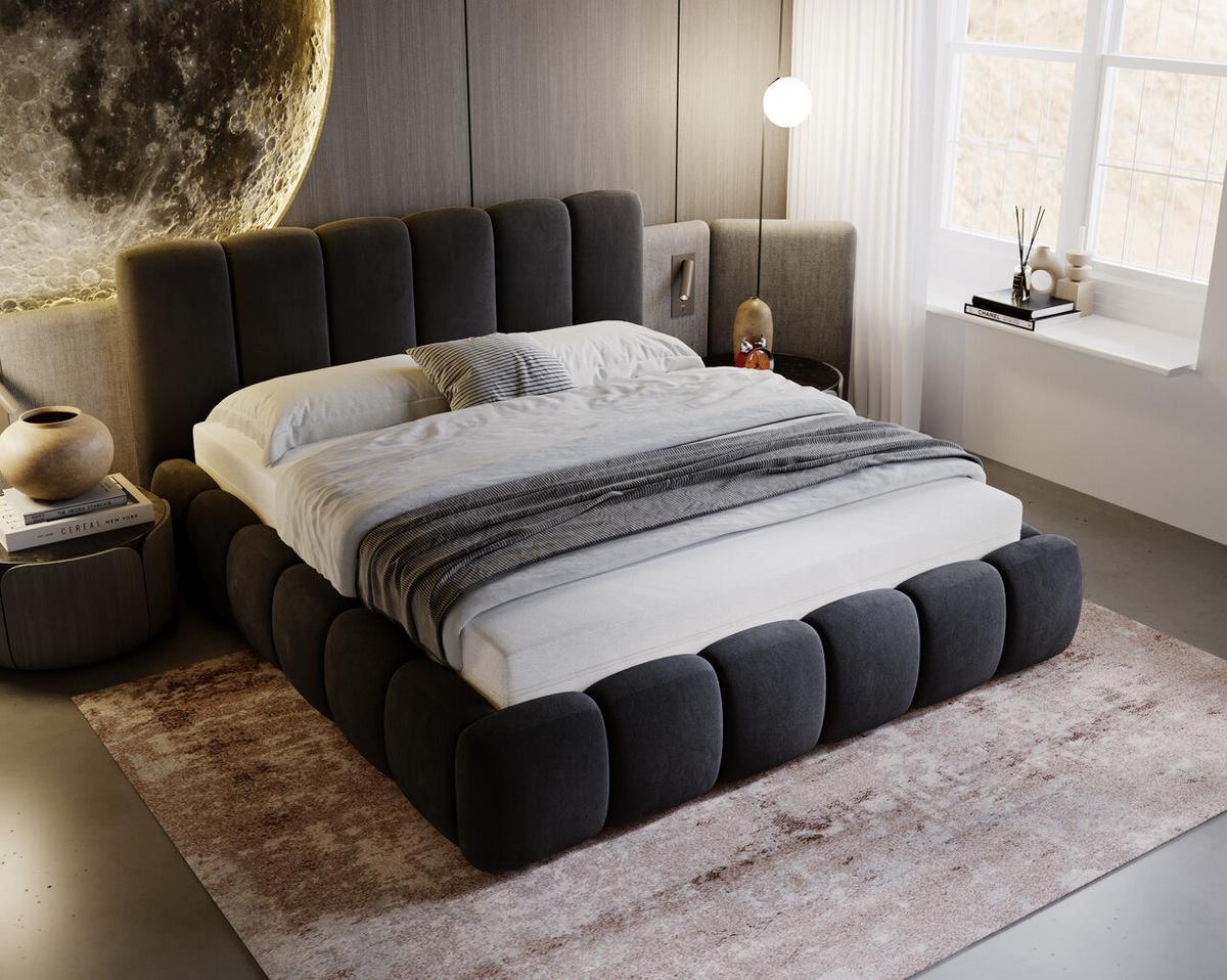 POLSTERBETT Cloud 180x200 Anthracite - Anthrazit, Textil (180/200cm) - Graingold