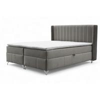 BOXBETT Damien - Dunkelgrau, Holzwerkstoff/Textil (140/200cm) - Fun Möbel