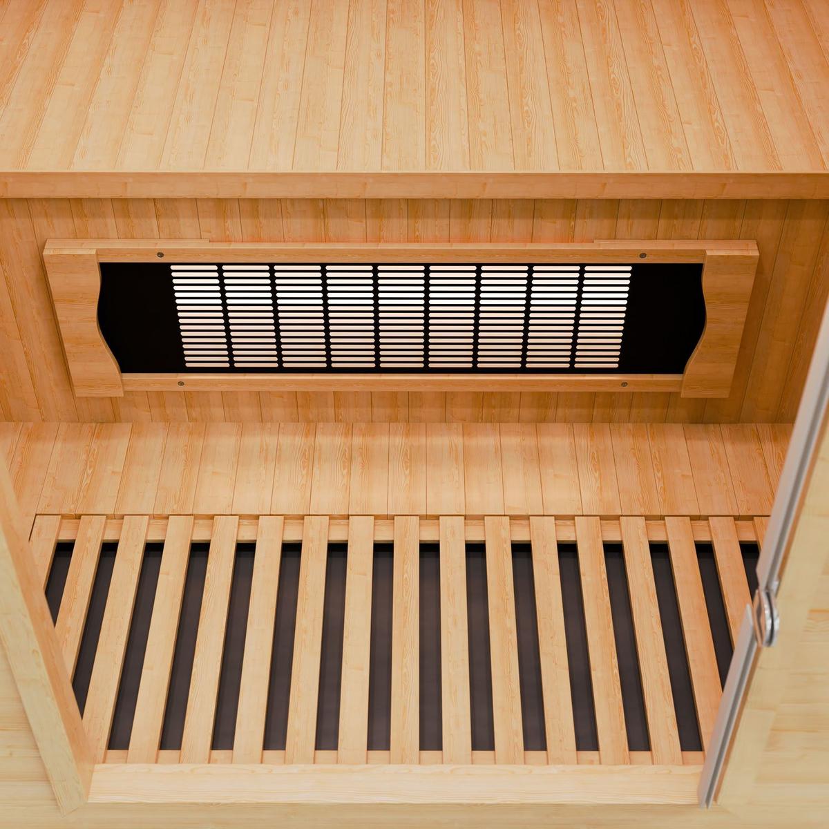 INFRAROTKABINE Oslo mit Triplex-Heizsystem & Hemlockholz - Naturfarben, Holz (120/190/100cm) - Artsauna