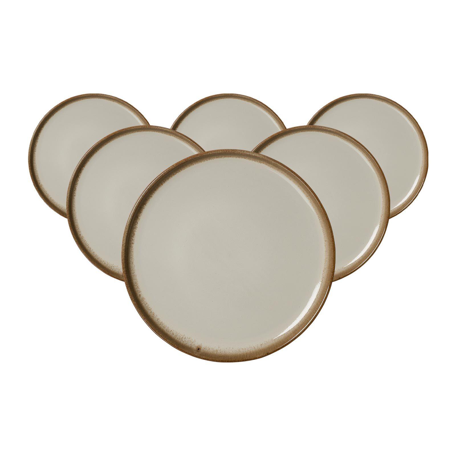 DESSERTTELLER Malaga Creme ø 22 cm 6er Set - Creme, Keramik (22cm) - Ritzenhoff Breker