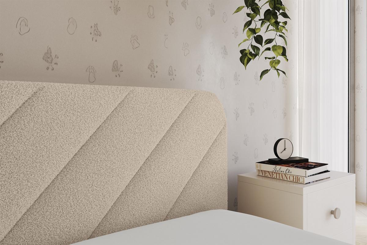 EINZELLBETT Jugendbett mit Bettkasten, Links - FIKY 100x200 Dunkelbeige - Cappuccino, Holzwerkstoff/Textil (100/200cm) - ALTDECOR