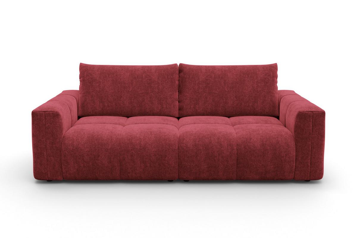 SOFA VERONA 3-Sitzer, Dunkelrot - Schwarz/Dunkelrot, Holz/Textil (224/83/110cm) - Courtois Laville