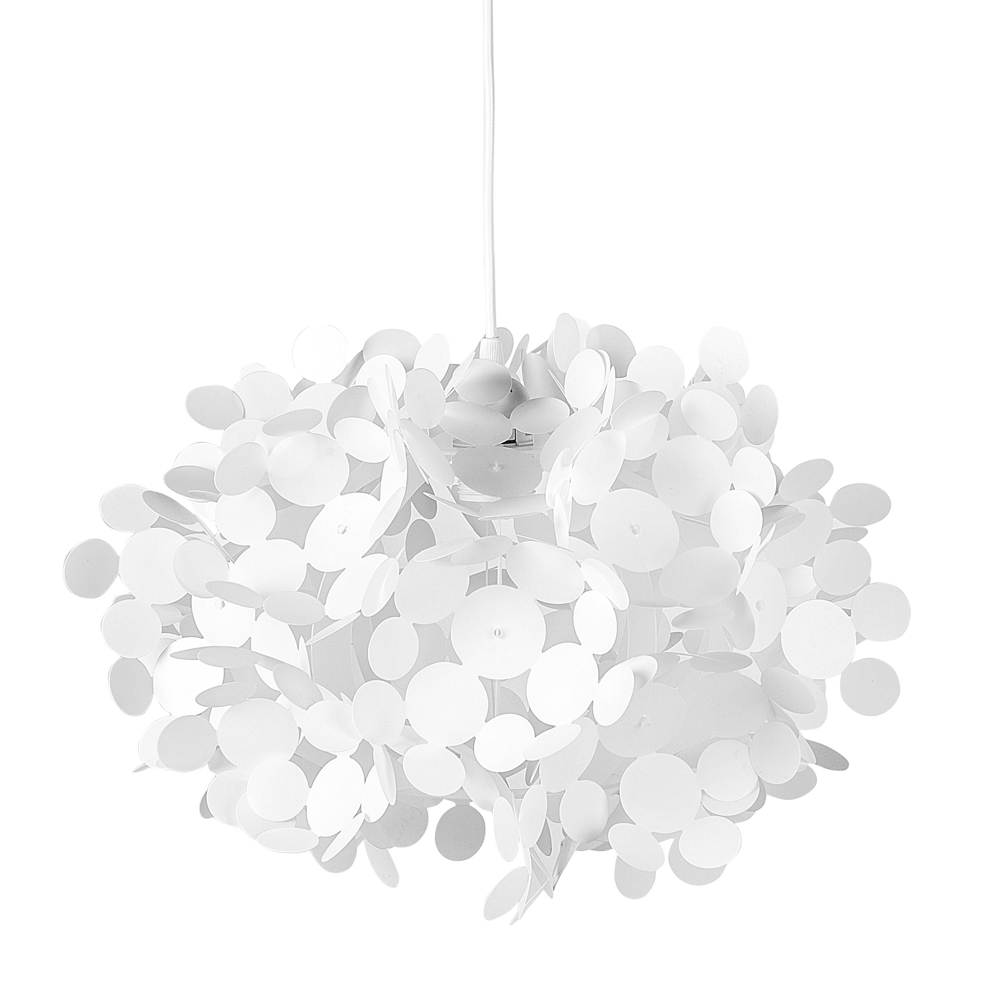 HÄNGELEUCHTE Weiß Lamone - Creme, Kunststoff (40/40/120cm) - Beliani