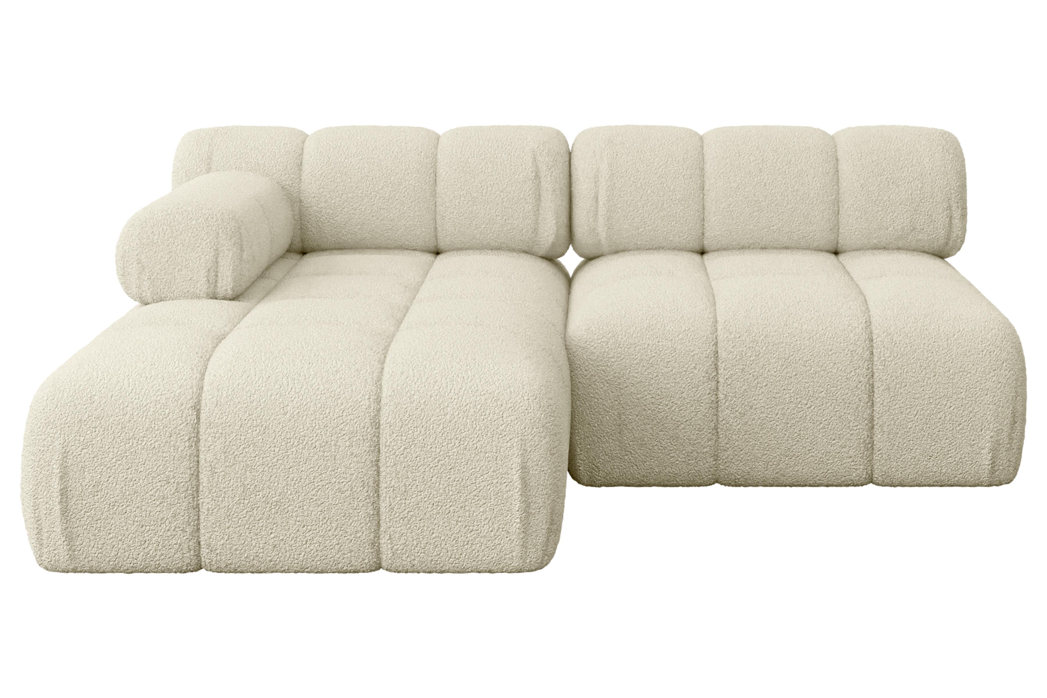 ECKSOFA modulares Sofa Razon-L1 - 190x160x70 cm Beige Bouclé - Beige, Holzwerkstoff/Textil (190/160cm) - ALTDECOR
