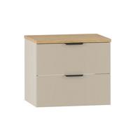 WASCHTISCHUNTERSCHRANK 60.6cm Astrid Kaschmir und Holz - Beige, Holzwerkstoff (60.6/52.2/46.5cm) - Petits-meubles