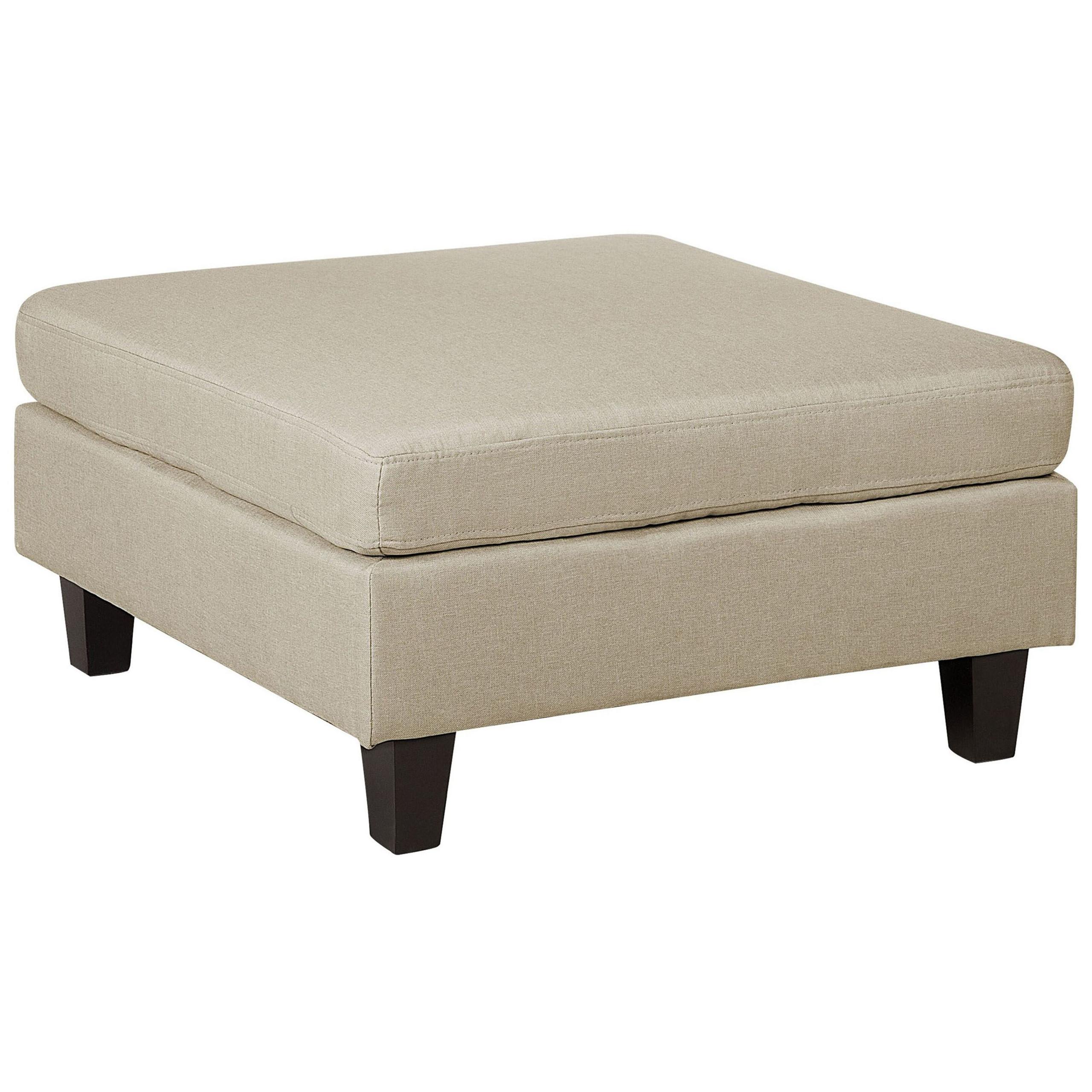 OTTOMANE Fevik 76/76/39 cm - Beige, Kunststoff/Textil (76/39/76cm) - Beliani