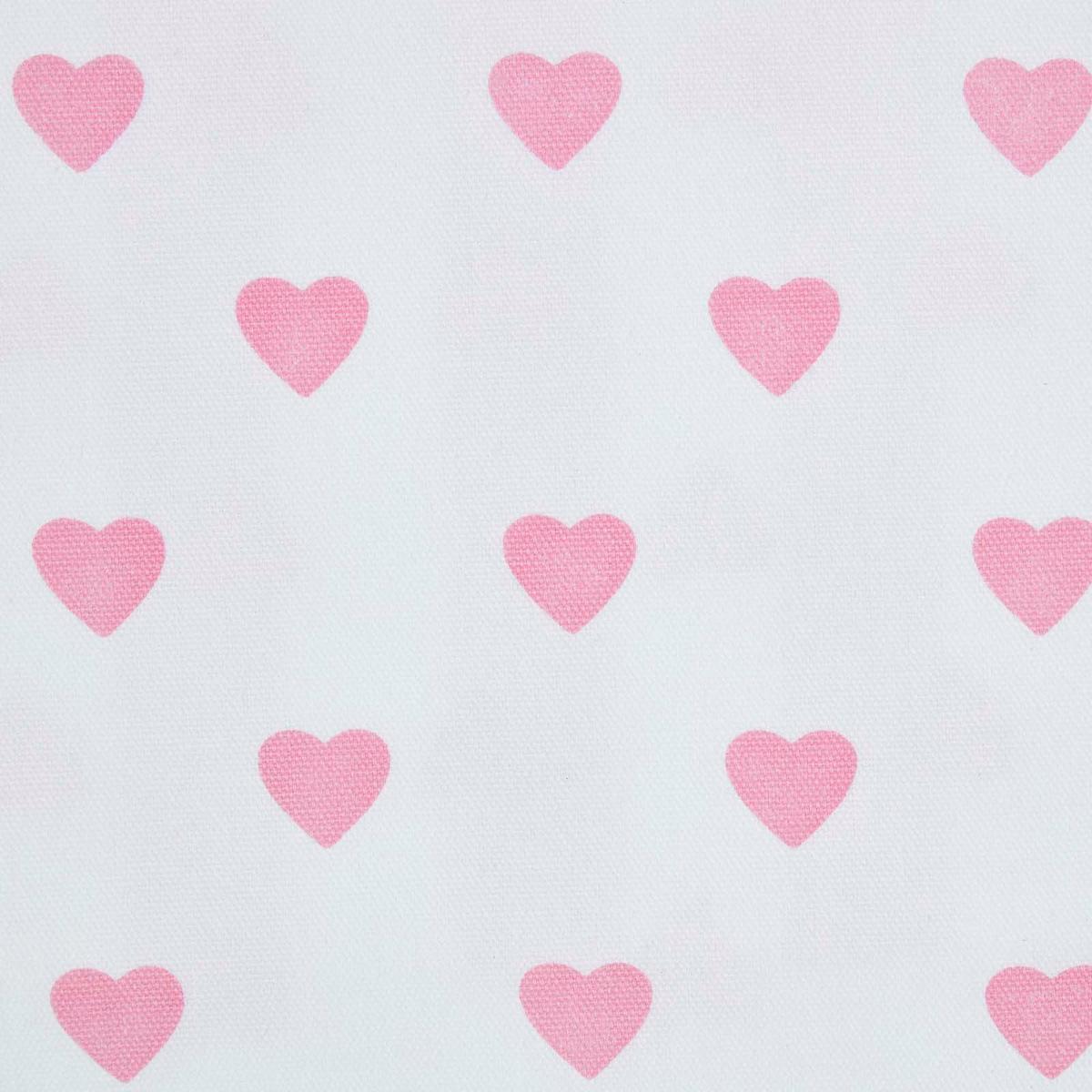 ÖSENVORHANG Herzen blickdicht 2er-Set, 137/228 cm - Rosa, Textil (137/228cm) - Homescapes