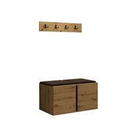 GARDEROBEN-SET Orion VI - Eiche Artisan/Braun, Holzwerkstoff/Kunststoff (84/42/46cm) - MIRJAN24