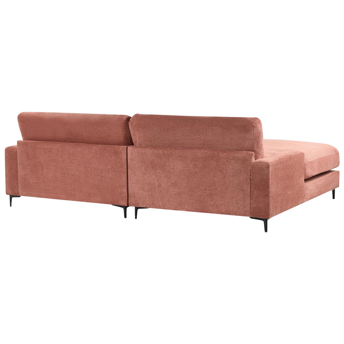 ECKSOFA 3-Sitzer Stoff Rot rechtsseitig Maloy - Rot, Textil (272/189cm) - Beliani