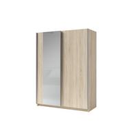 SCHWEBETÜRENSCHRANK ELRON 150,6/198,5/62cm 2-türig mit Spiegel Sonoma Eiche - Sonoma Eiche, Holzwerkstoff (150.6/198.5/62cm) - MASSENO