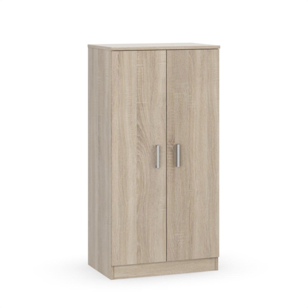 SCHUHSCHRANK 2 Türen (30 Paar) Zapateros - H108cm - Eichefarben, Holzwerkstoff (36/108/11.8cm) - Calicosy