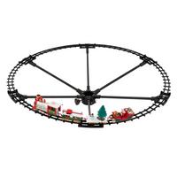 WEIHNACHTSZUG Set mit Licht & Sound Ø87,5 cm Weihnachtsdeko batteriebetrieben - Multicolor, Kunststoff (87.5/24/87.5cm) - ECD-Germany