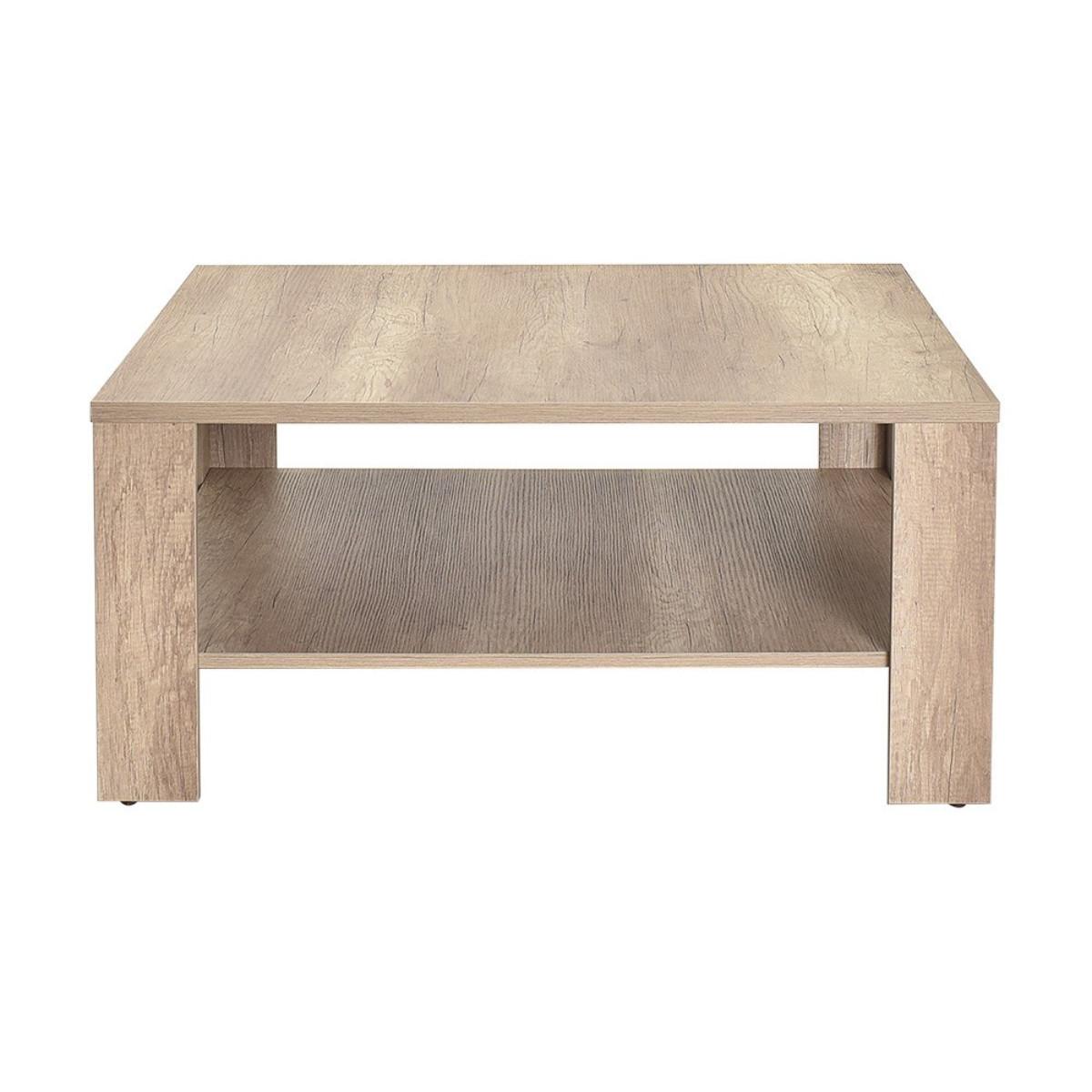 COUCHTISCH mit Ablagefach - lena 90/90/42 cm - Honigeiche, Holzwerkstoff (98/90/42cm) - Calicosy