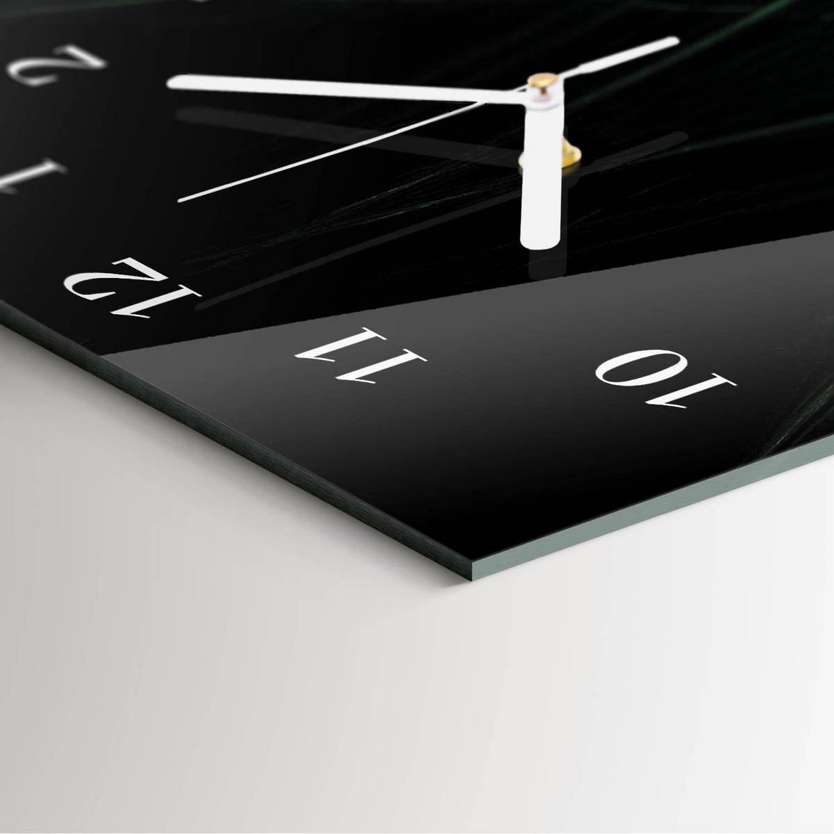 WANDUHR aus Glas 30x60 cm - Weg - Grün, Glas (30/60/0.4cm) - TULUP